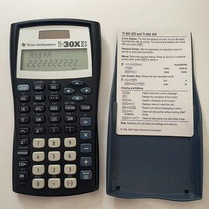 Texas Instruments TI-30X IIS 2-line Scientific Calculator Solar w/Cover & Tested